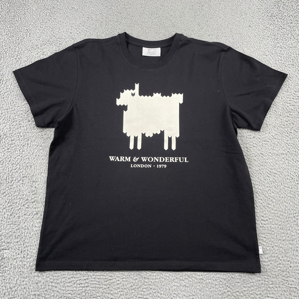 Warm & Wonderful T-Shirt Mens L Black Sheep Graphic Tee London 1979 Cotton